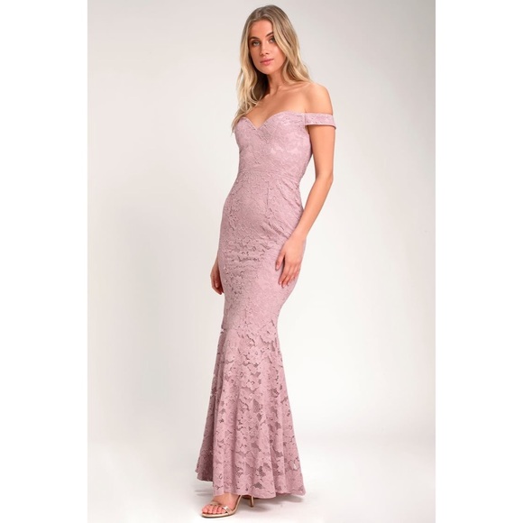 Lulu’s Lavender Lace Maxi Dress NWT - Picture 3 of 6